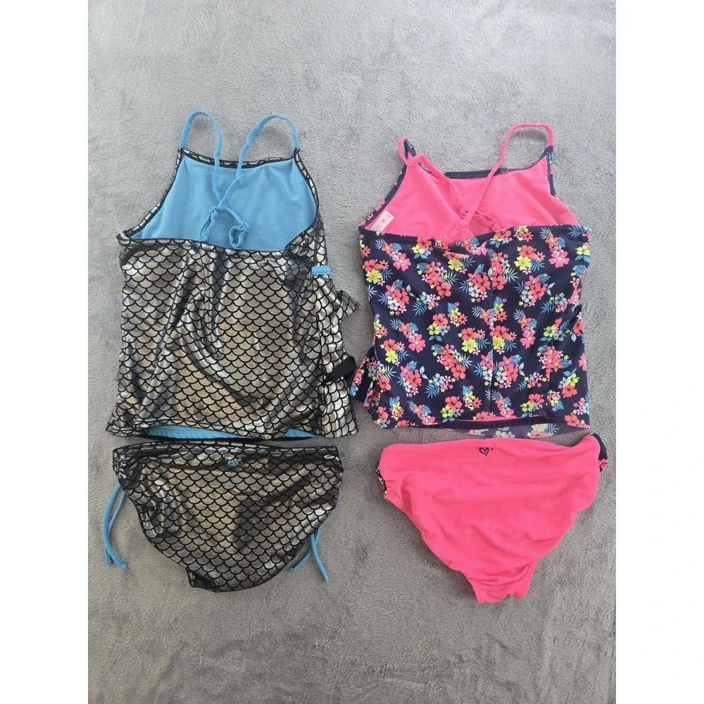 Justice Swimsuit 2 Piece Tankini Size 18 XL